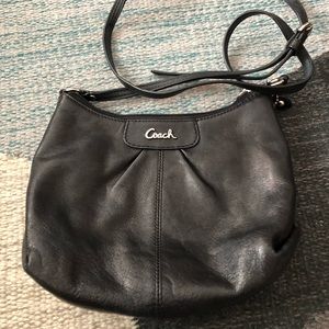 Small leather cross body coach bag